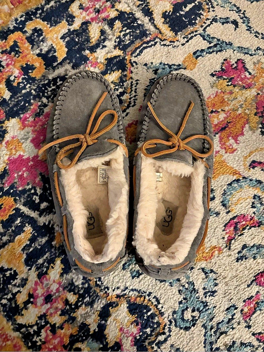 UGG Dakota Moccasin Slipper Gray Moccasin Slippers US 6